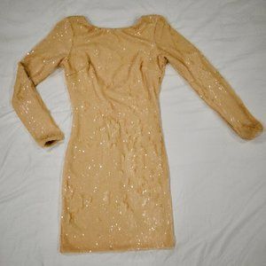 Dress the Population - Lola Sequin Long Sleeve Body-Con Minidress